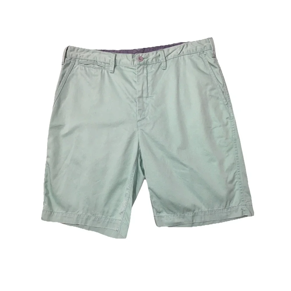 Polo Ralph‎ Lauren Shorts 36 Relaxed Fit Mint Green Cotton Twill Pony Logo